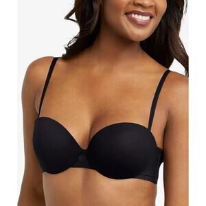 Maidenform Black Strapless Dreamwire Bra Size 36C With Or Without Straps